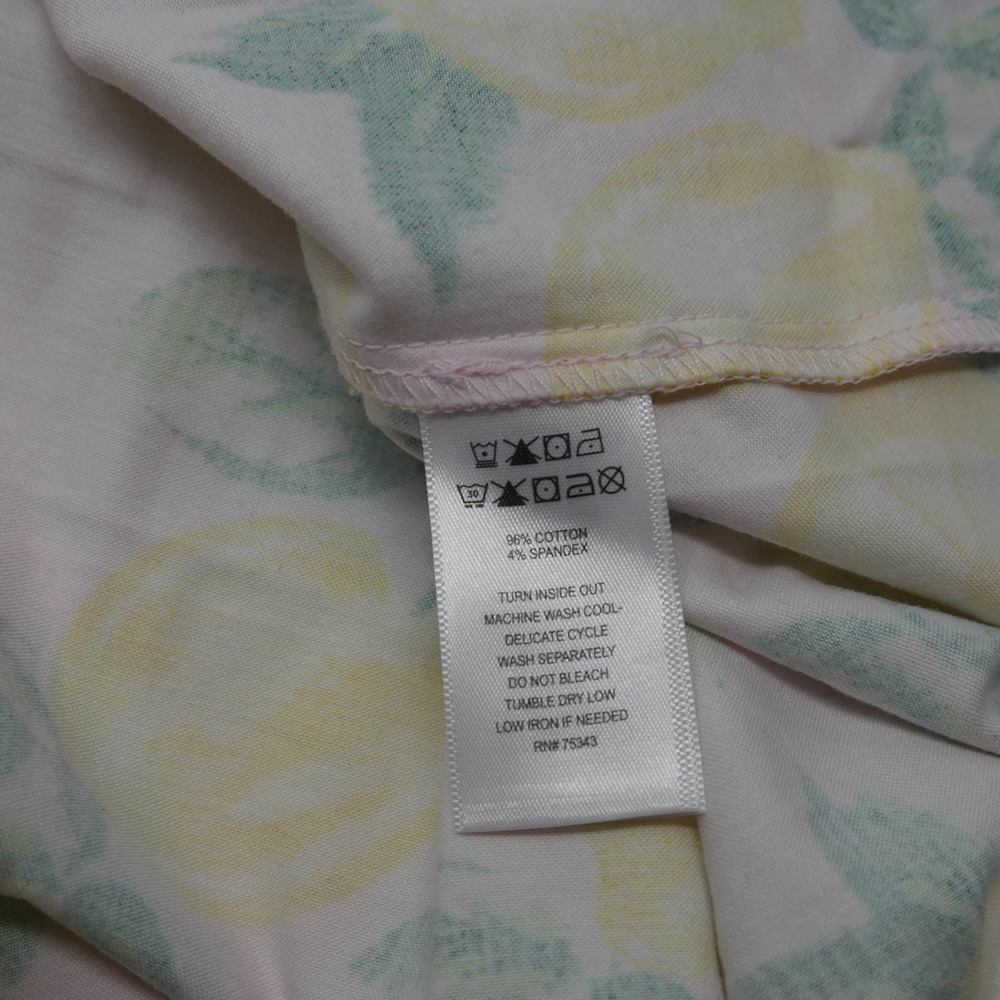 Cynthia Rowley Pastel Pink Lemon Print Notch Neck Shift Dress Size 12 EUC - Picture 6 of 9